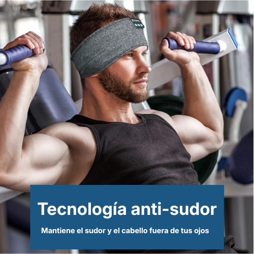 Diadema deportiva con auriculares bluetooth