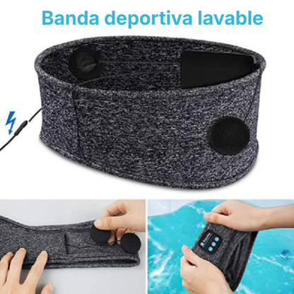 Diadema deportiva con auriculares bluetooth