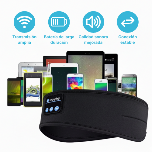 Diadema deportiva con auriculares bluetooth